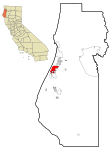 Humboldt County California Incorporated and Unincorporated areas Eureka Highlighted